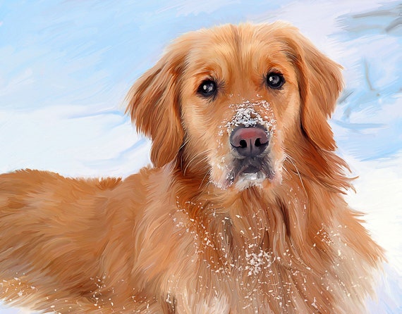 Etsy golden store retriever