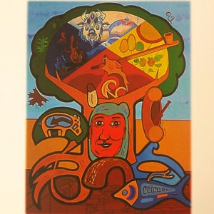 METIS Print Medicine Wheel Teachings, 4 Season Wall Art, Colourful Home Décor by Canadian Indigenous Artist Annette Sullivan