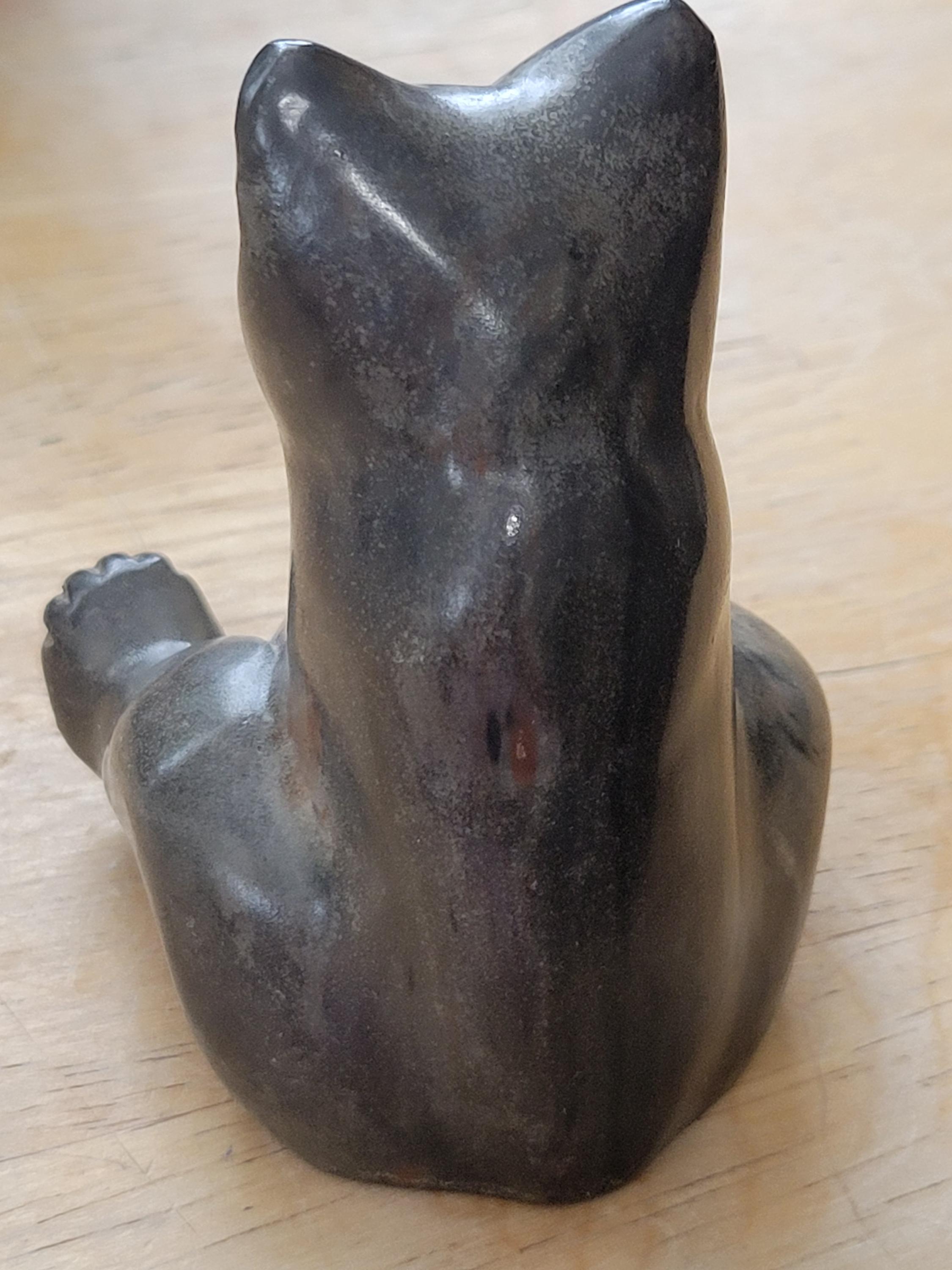 Hand Carved Soapstone Wolf Figurine: Thorn Arts Canada Collectible