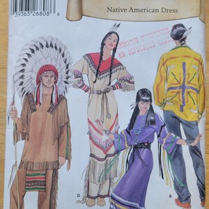 Factory Folded Uncut Native American Dress Regalia Powwow Simplicity Patterns, 2000, New in ...