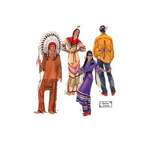 Factory Folded Uncut Native American Dress Regalia Powwow Simplicity Patterns, 2000, New in ...