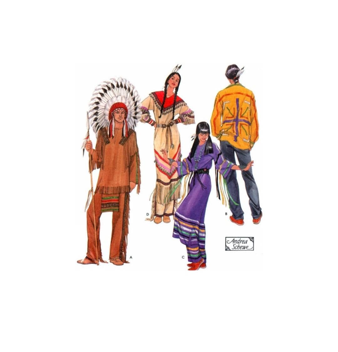 Factory Folded Uncut Native American Dress Regalia Powwow Simplicity Patterns, 2000, New in ...