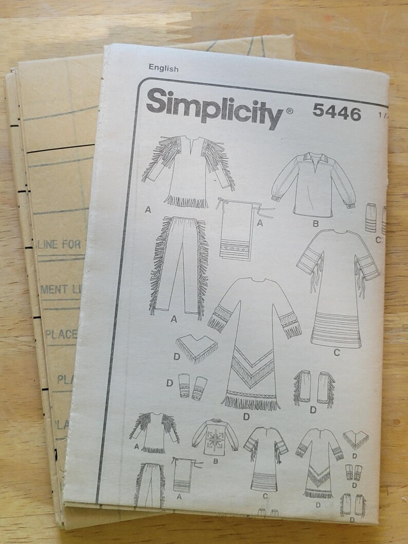 Factory Folded Uncut Native American Dress Regalia Powwow Simplicity Patterns, 2000, New in ...