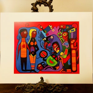 Native Art Print, "Community Divide", Every Child Matters, Woodland Medicine Art, Colourful Wall Art, Canadian Indigenous Artist A. Sullivan