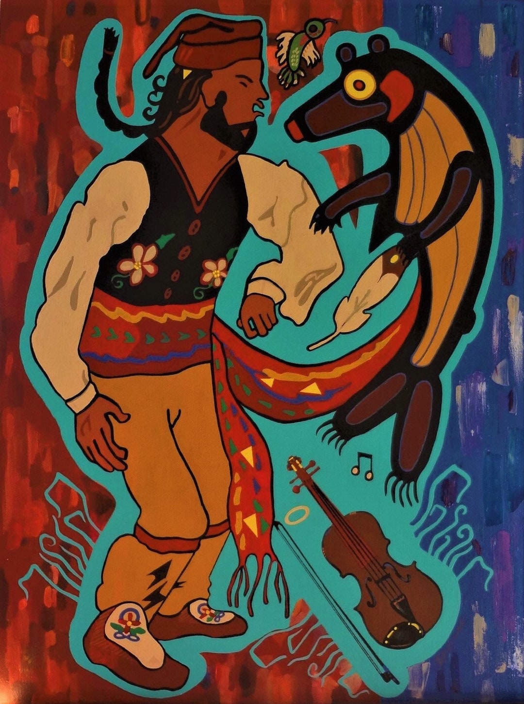 Trois Jiggers Métis, Art Print, Métis Culture, Métis Dance, Métis