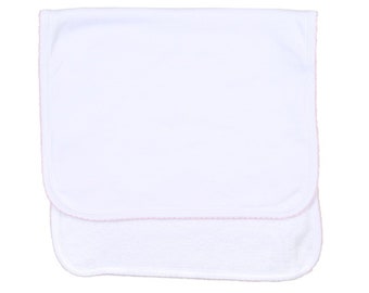 Burp Cloth, Picot Trim