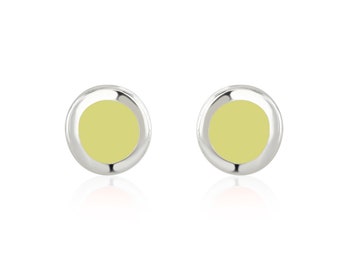 Mini Lemon Enamel Stud Earrings