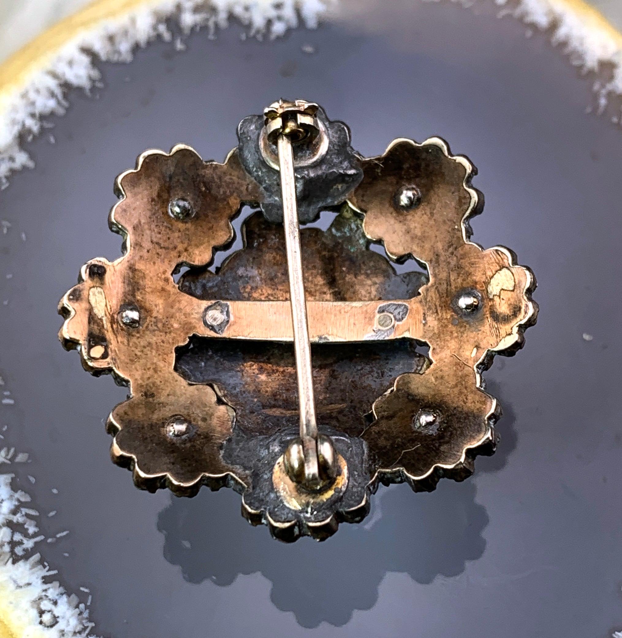 アンティーク 8K ガーネット ゴールド & ボヘミアン ガーネット