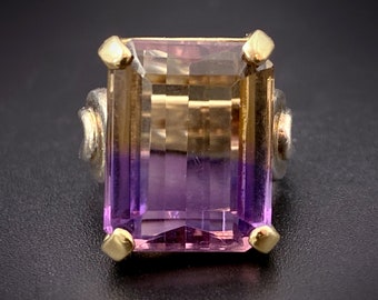 Estate 14K, Silver & Ametrine Ring