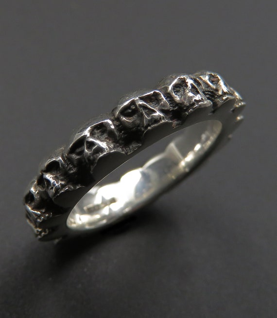 Sterling Silver Skull Ring c.1970