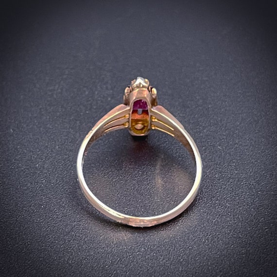 Antique Victorian 10K, Pink Tourmaline & Seed Pea… - image 5