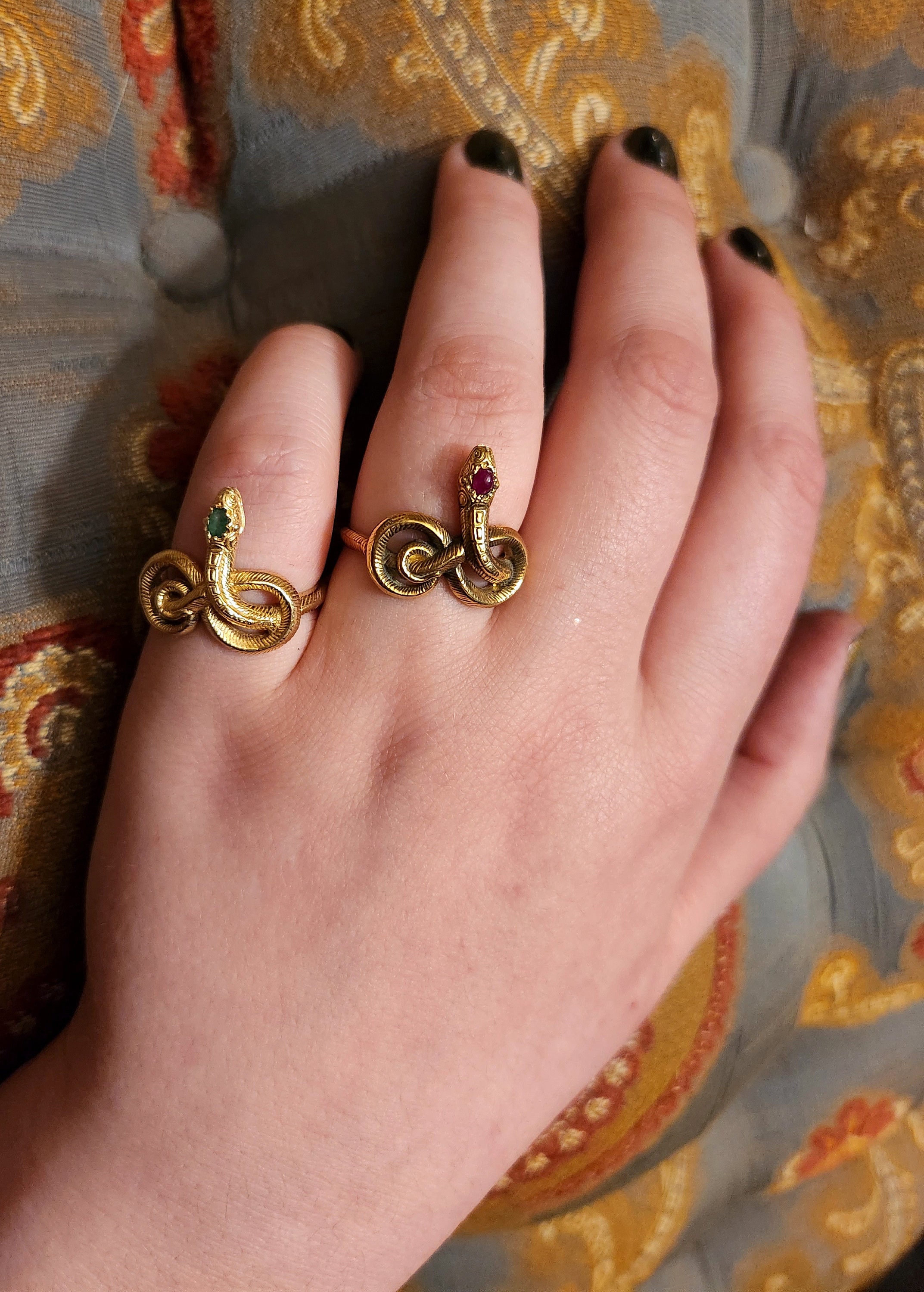 14K Gold Museum Replica Snake Ring - Etsy