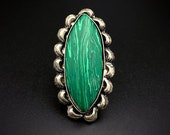 Vintage Silver Malachite Ring