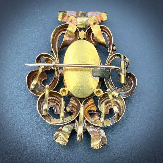 Antique French 18K & Jet Brooch - image 4