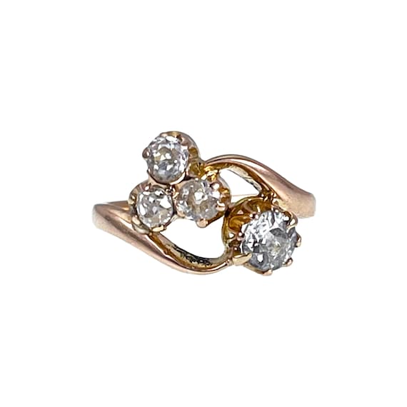 Antique 18K Rose Gold & Diamond Ring