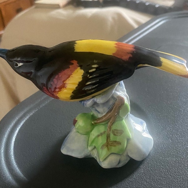 Mid-Century Stangl Pottery Bird Figurine Oriole Hand-Painted Pottery USA Vintage Colorful