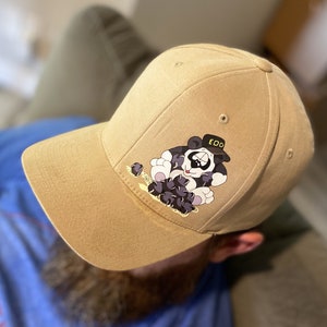 EOD Range Panda Flexfit Hat | Air Force Range Op Cartoon | Flex Fit Bomb Squad Hat | Bomb Tech Life Hat