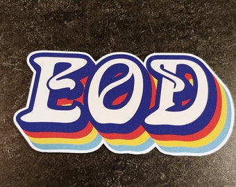 Groovy Retro EOD Sticker | Bomb Tech Life