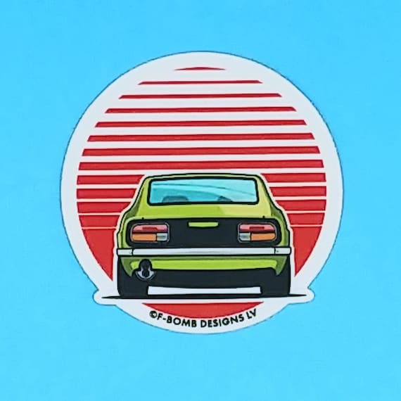 Datsun 240Z Retro Sunset Sticker That s My Datsun Sticker Vintage