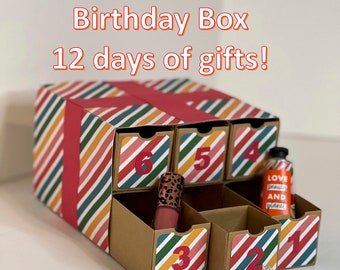 Birthday Box, 12 day countdown for Silhouette cutting machine