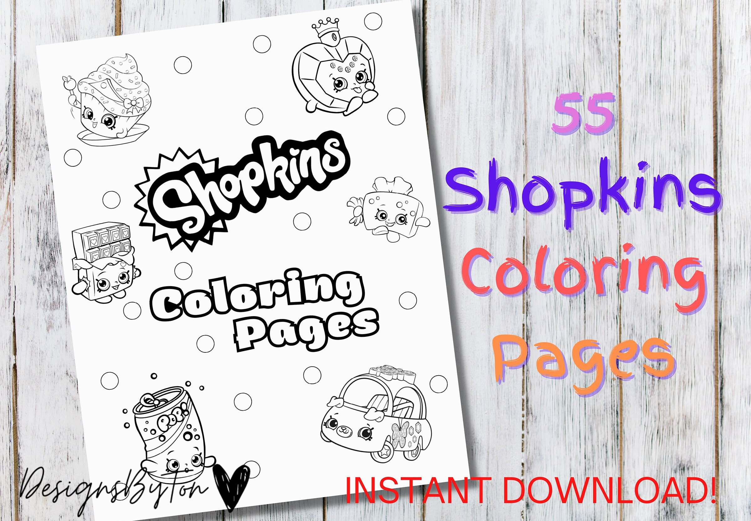 Shopkins Draw Coloring Pages