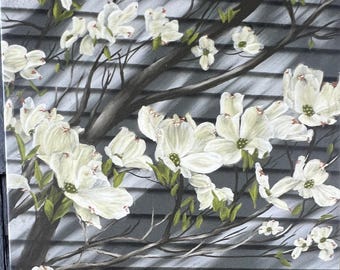 Dogwood Giclee print of original painting by JJE