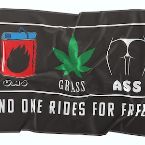 Ass Grass Gas Flag for UTV accessories, Atv Riders, Polaris Rzr, SXS, CanAm, ATV flags, Gifts, Wall Decor