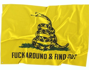 Fu*k Around & Find Out Flag for UTV accessories, Atv Riders, Polaris Rzr, SXS, CanAm, ATV flags, Gifts, Wall Decor