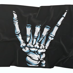 Rockin' Bones Flag for UTV accessories, Atv Riders, Polaris Rzr Accessories, SXS, CanAm, ATV flags, Gifts, Wall Decor