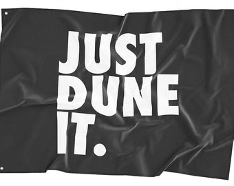 Just Dune It Black Flag for UTV accessories, Atv Riders, Polaris Rzr, SXS, CanAm, ATV flags, Gifts, Wall Decor