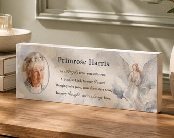 Personalised Memorial Angel Photo Upload Ornament