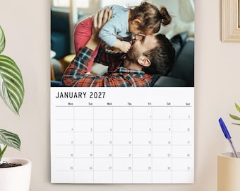 Personalised Photo Wall Calendar, Custom Family Keepsake, Birthday Christmas Gift