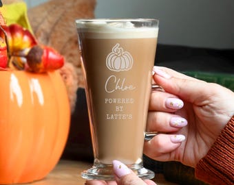 Personalised Pumpkin Latte Glass