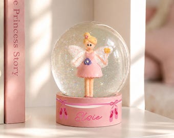 Personalised Ballet Shoes Fairy Snow Globe