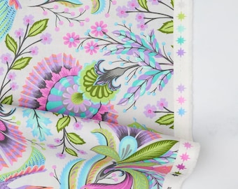 Tula Pink - ROAR!  - Dinosaurier - Wing It - Mist -  Dino TP225  Patchworkstoff