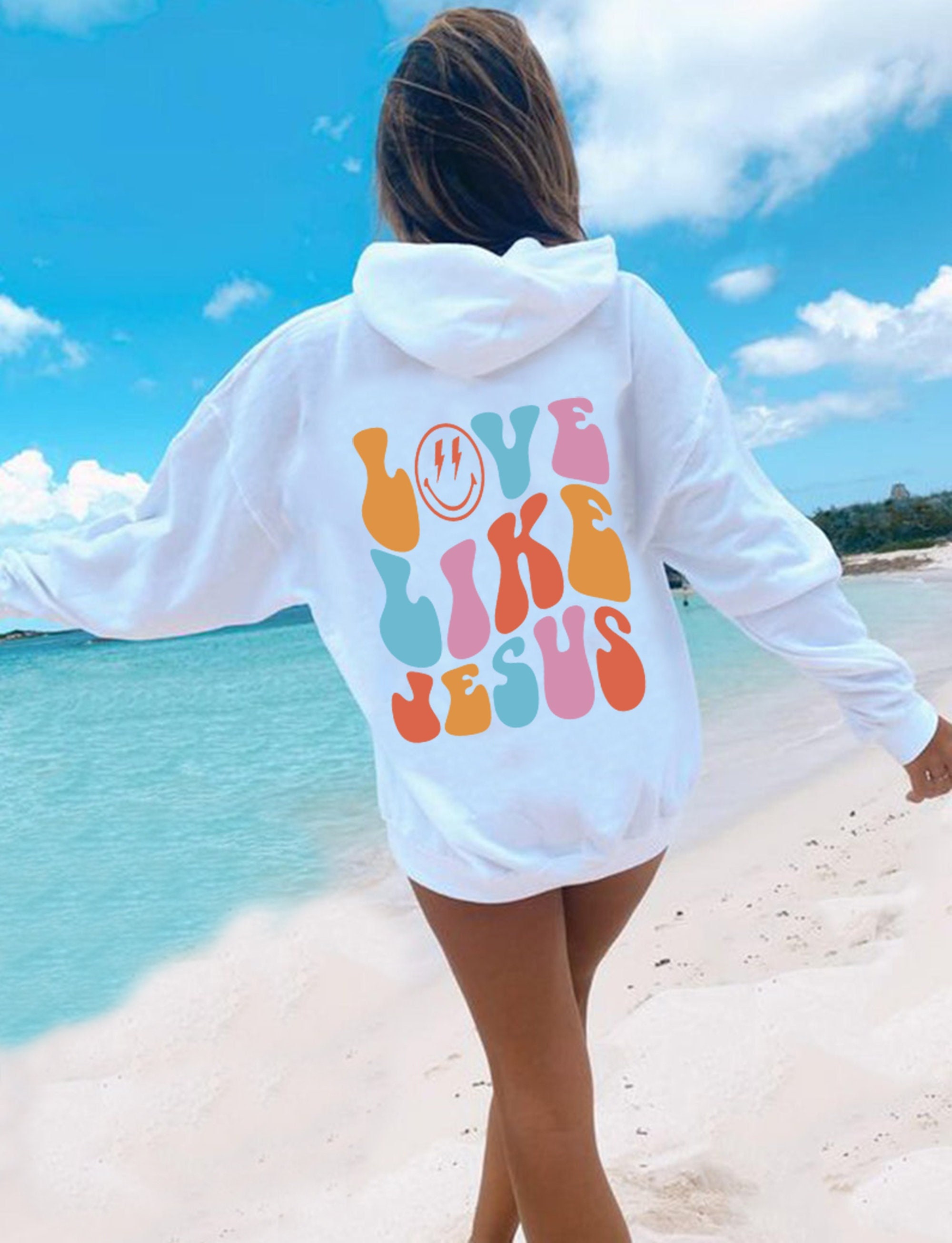 Love Like Jesus Hoodie Cozy Sweatshirt Pinterest Hoodie - Etsy