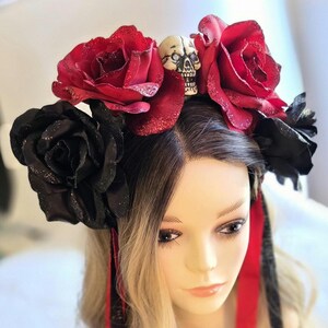 Rose and Skull Headpiece