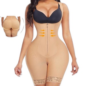 Womens Side Zipper Tummy Control Body Shaper Butt Lifter Shapewear