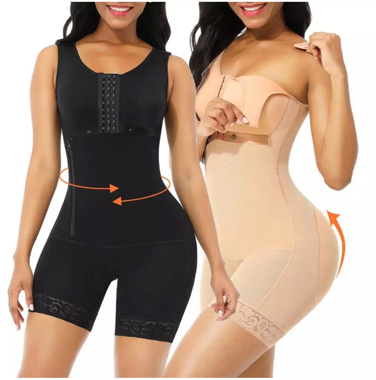 Slimming Bodysuit Body Shaper Post Surgery Seamless Compression Garment  Full Shapewear Colombianas Reductoras