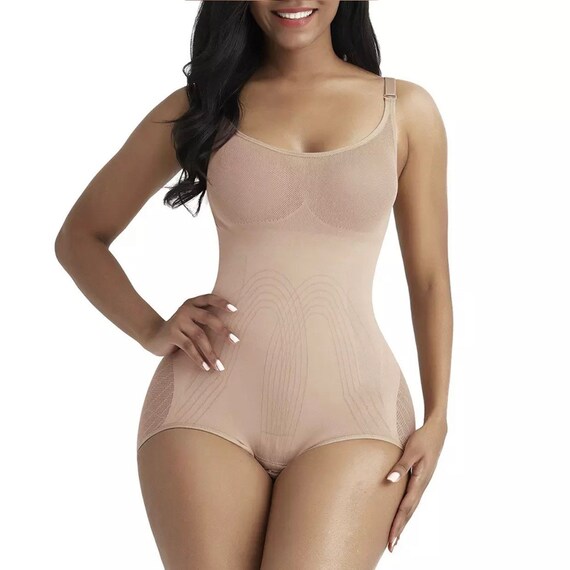 US Women Compression Full Body Shaper Tummy Control Underbust Bodysuit Plus  Size