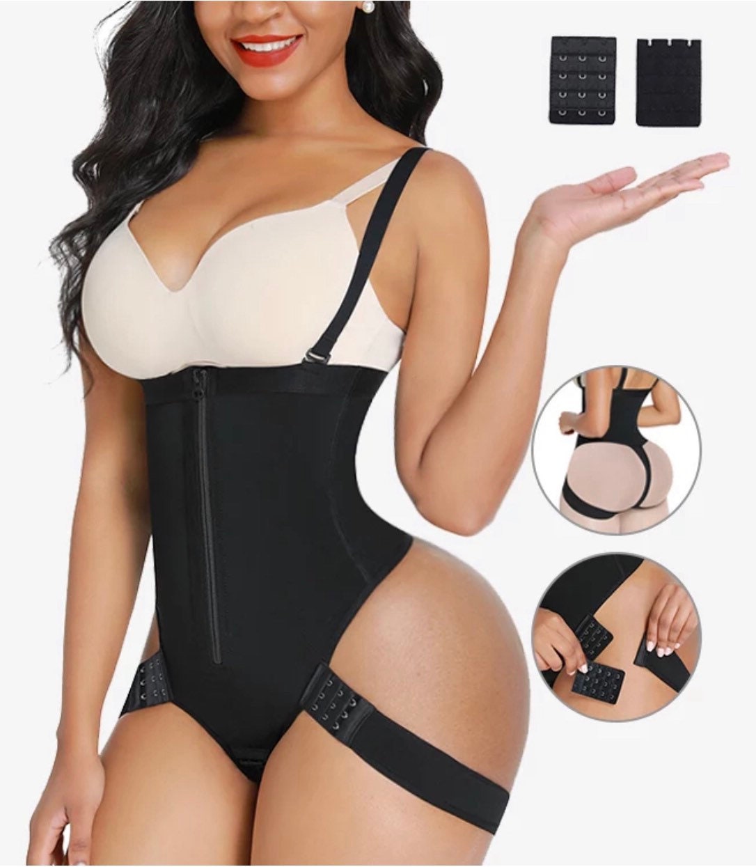 Fajas Colombianas Open Bust Body Shaper Waist Trainer Corset Plus Zip-up  Shapewear Shorts Post Surgery Compression Faja - AliExpress