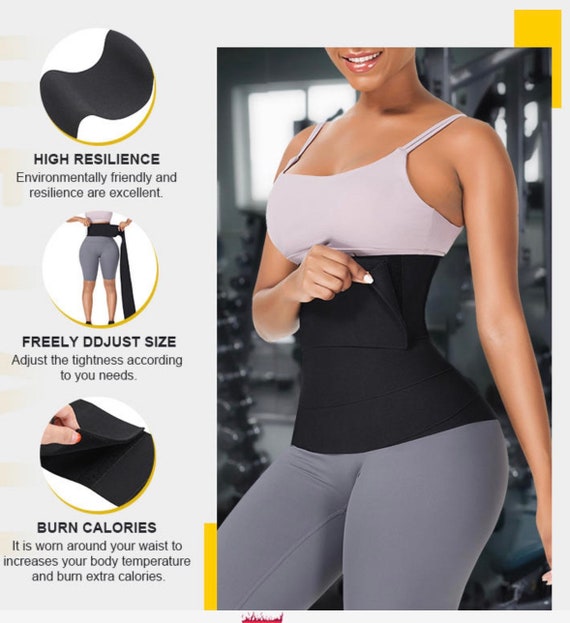 Womens Compression Sweat Corset Leggings Neoprene Waist Trainer High Waisted  Slimming Leggings 