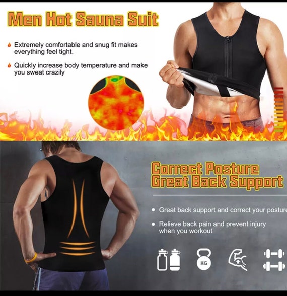 Mens Waist Trainer Sauna Sweat Vest Weight Loss Body Shaper compression  shirt men gym clothing fat burning Faja