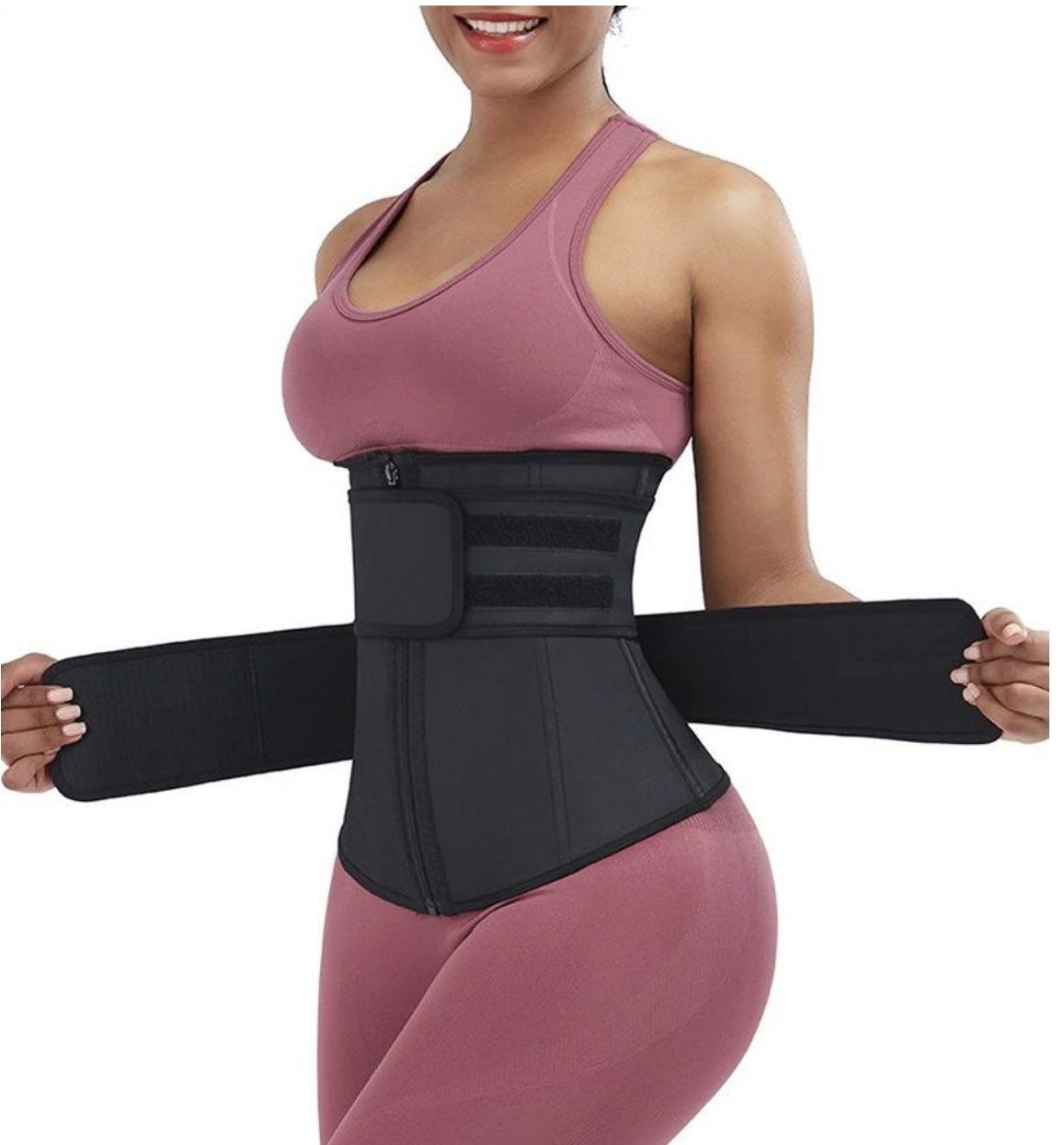 Womens Waist Trainer Belt Latex Double 