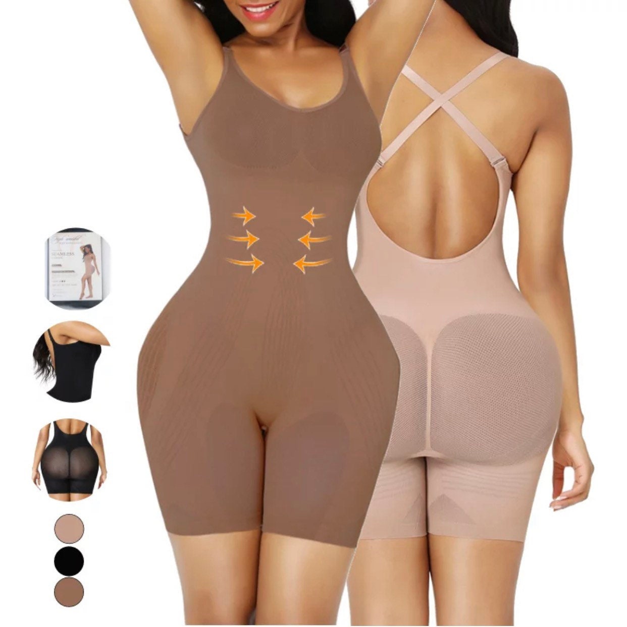 Women's Halter One-Piece Shapewear Tops Belly Backless Shaping