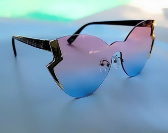 Vacay Vibes Sunglasses| Fashion Sunglasses in Solid Rose Color and in ombre Pink and Blue| Perfect gift