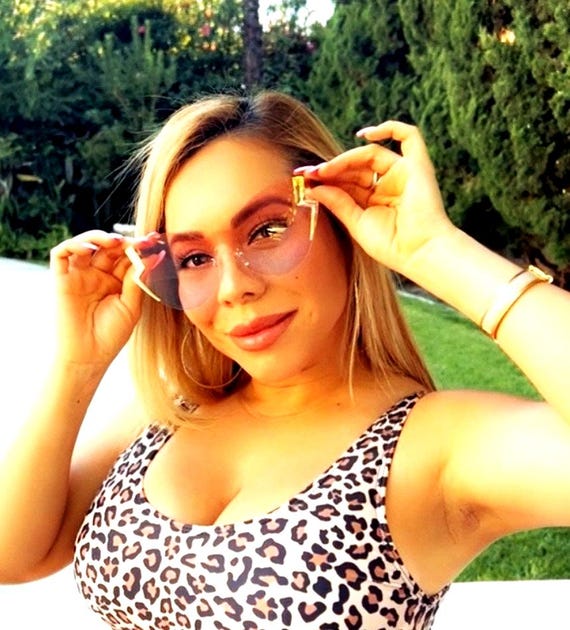 Trendy Ombre Sunglasses: Pink & Blue Rimless Fashion 