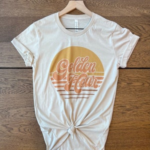 Golden Hour T-Shirt | Golden Hour | T-Shirt | T-Shirt Design| Road Trip Tee | Women&#39;s Shirts | Women&#39;s Graphic T-Shirt | Cool T-Shirts