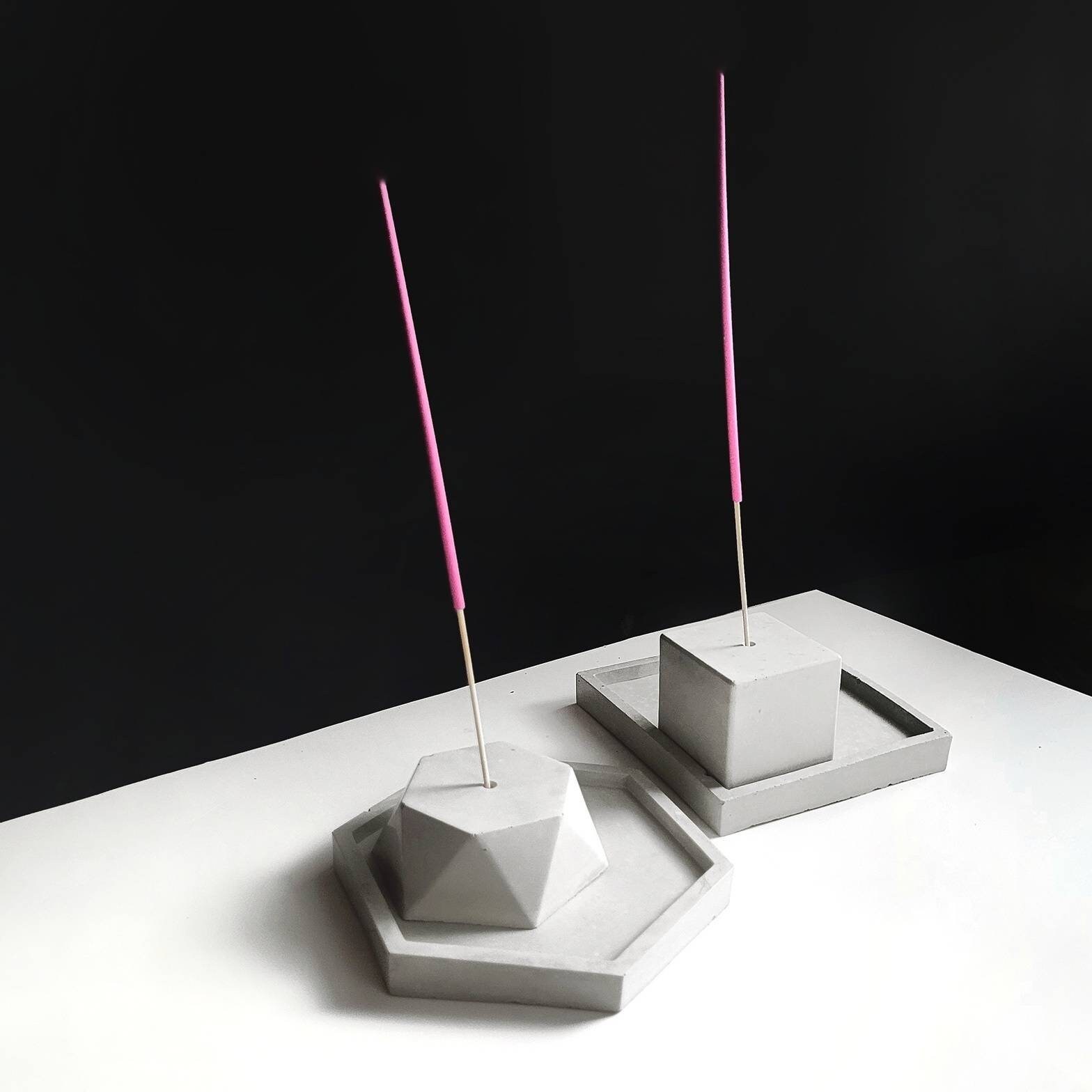Concrete Incense Holder Square – #MONOLITH