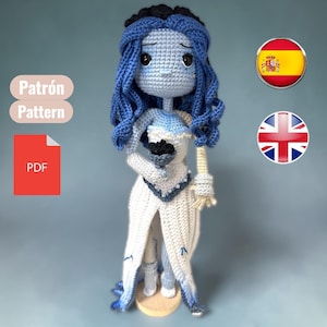 Amigurumi Pattern – EMILY DOLL (corpse bride style) – PDF
